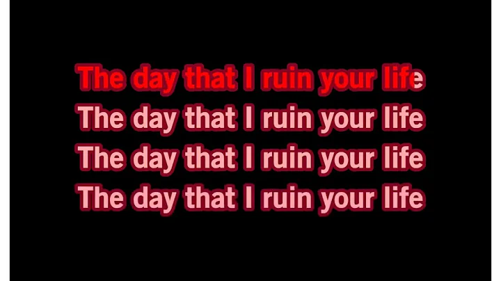 Boston Manor - The Day That I Ruined Your Life [Karaoke]