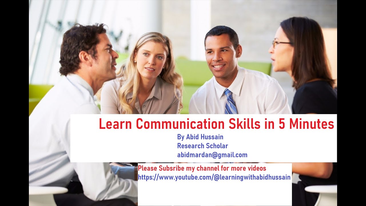 Learn Communication Skills in Five Minutes - YouTube