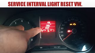 SERVICE INTERVAL LIGHT RESET VW.