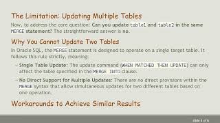 Full How to Effectively Merge and Update Multiple Tables in Oracle SQL Update