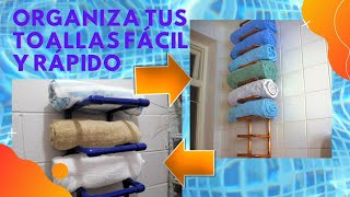 organizador de toallas de baño con tubo pvc paso a paso