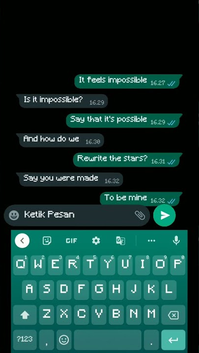 Mentahan Lirik Lagu Rewrite the stars? Versi WhatsApp