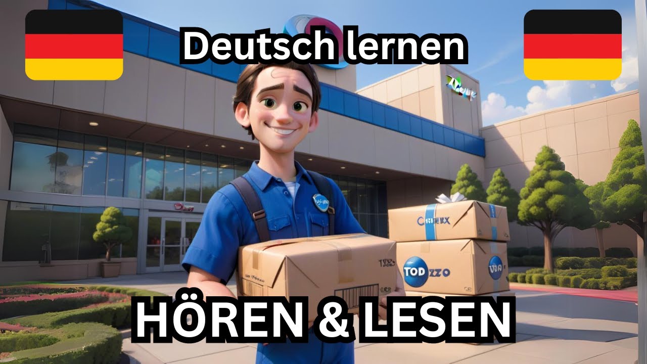 Deutsch lernen mit Geschichten | Deutsch A1 - A2 | Paketbote | Learn ...