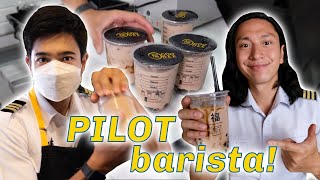 AIRLINE PILOTS become BARISTAS for a day and give FREE Milk Tea to FRONT LINERS! | Pilotalkshow