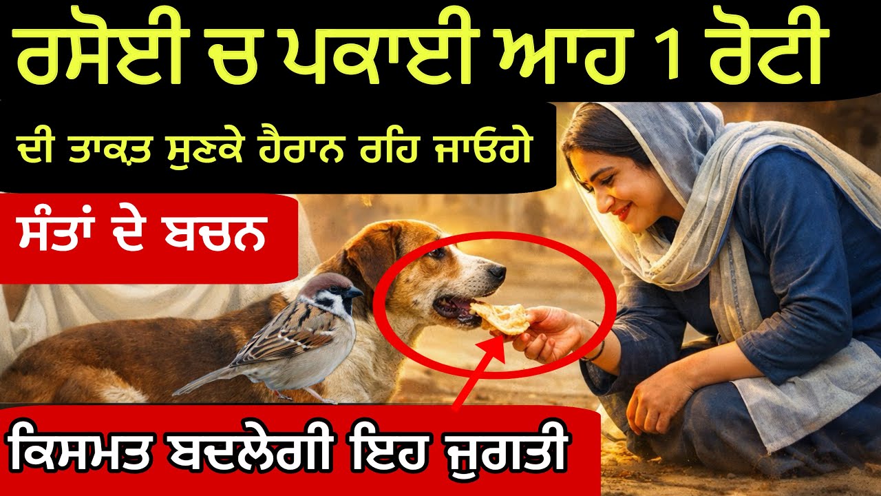 ਭੈਣੋਂ ਰਸੋਈ ਚ ਪਕਾਈ ਆਹ ਇੱਕ ਰੋਟੀ ਬਦਲੇਗੀ ਕਿਸਮਤ  ਇਸ ਇੱਕ ਰੋਟੀ ਦੀ ਤਾਕਤ ਸੁਣਕੇ ਹੈਰਾਨ ਰਹਿ ਜਾਓਗੇ #anmolvichar