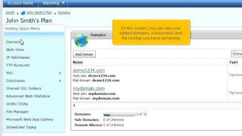 How to create a sub-domain in WebsitePanel