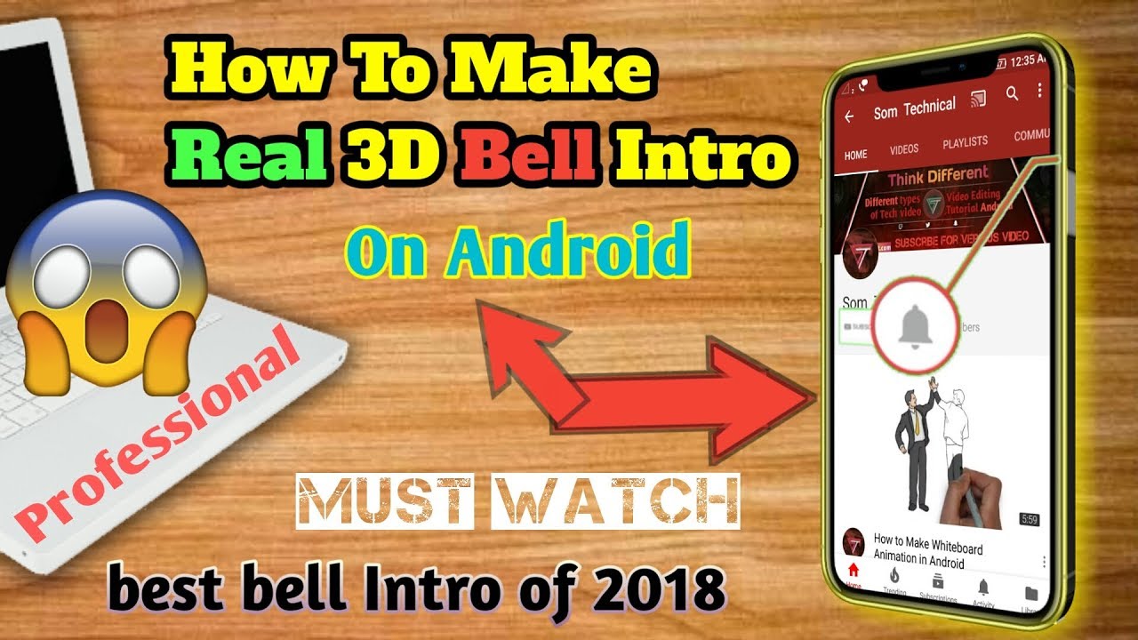 Kinemaster editing#63/how to make real 3D subscribe bell intro on android?