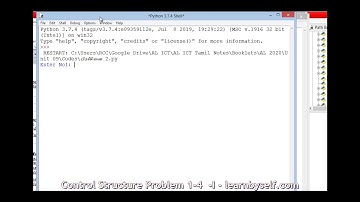 A/L ICT Python Tamil Sequence Control Structure -I (Problems 2 -4) learnbyself.com