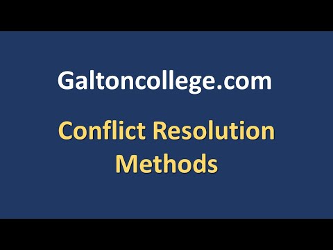 Video: Conflict Resolution Methods