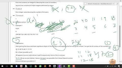 Digit Pairs | TCS MockVita Round 2 2020 | Question B | Python Solution With Detailed Explanation