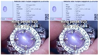 natural purple sapphire star ceylon safir srilanka no treatment