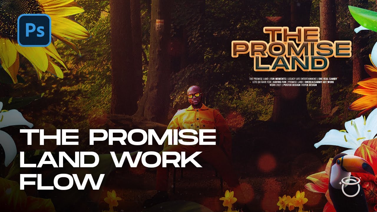 How to make a Tropical Forest Poster in Photoshop | The Promise Land | 1 Hour Work Flow