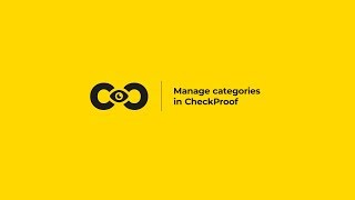Manage categories in CheckProof