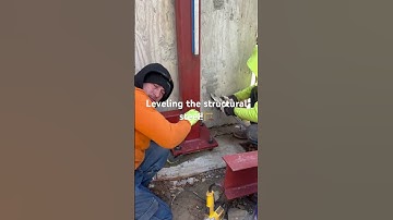 Leveling the structural steel!🏗️ #contractor #crane #steel #construction #work #buildingcontractor