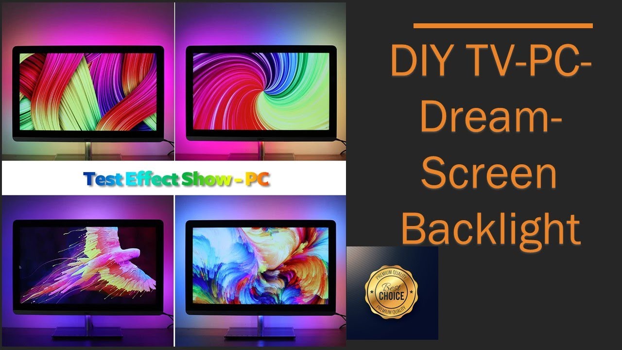 DIY TV Backlight Dream Screen HDTV Computer Monitor USB LED Strip