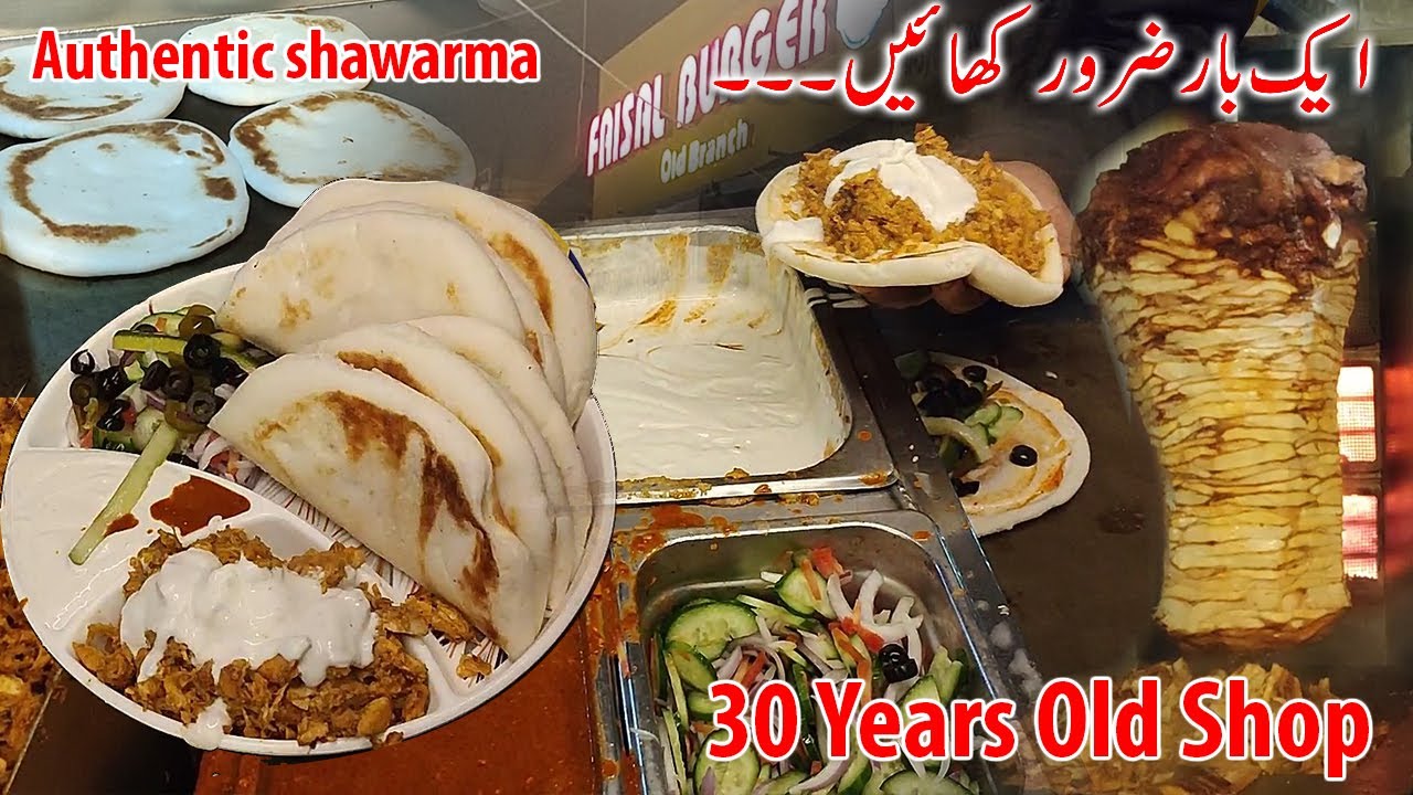 Authentic shawarma Pakistani Street Food Faisal Shawarma प्रामाणिक