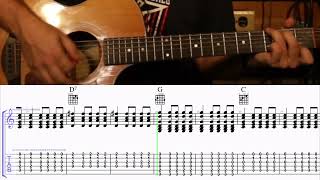 How to Play the Chords to Alabama Waltz on Guitar with TAB