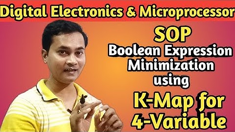13.2) Boolean Expression Minimization using K-Map for 4- Variables
