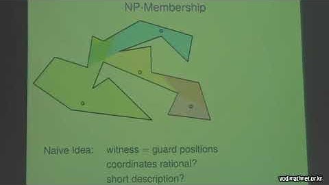 Tillmann Miltzow (Université Libre de Bruxelles) / The Art Gallery Problem is ∃R-complete
