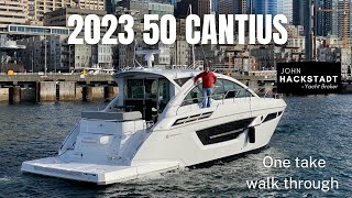 2023 50 Cantius by Cruisers Yachts one take walk through