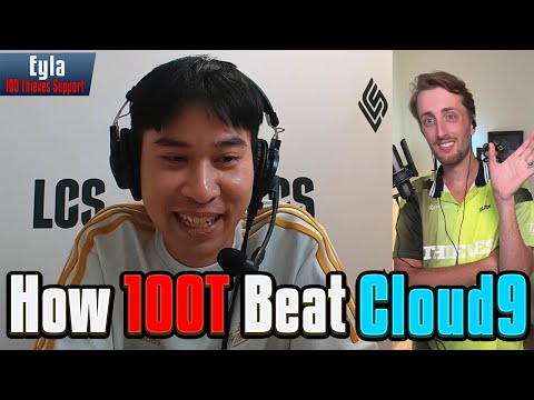 100 Thieves Eyla's Reaction to Beating Cloud9 and Making Worlds