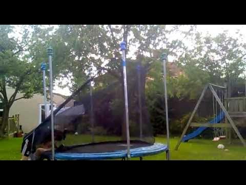 trampoline wrestling funny