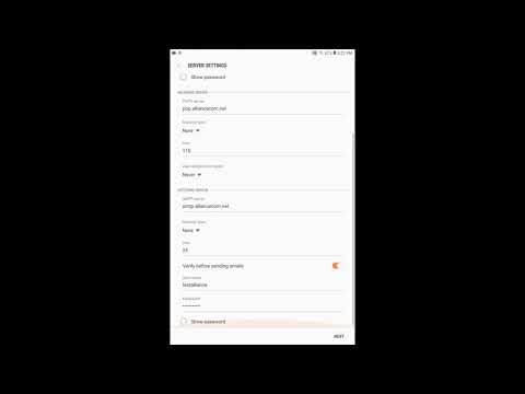 Setting up Alliance email on Android devices