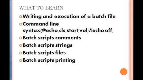introduction to batch file programming