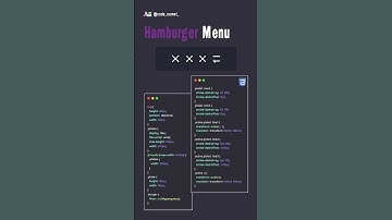 Hamburger Menu using CSS 🍔 #coding #css