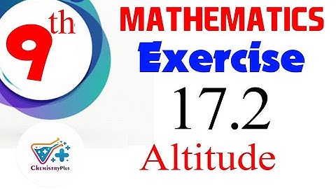 Altitude | Q.No:2 | Exercise # 17.2  | Chapter # 17 | Mathematics Class 9th