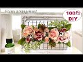 【100均DIYインテリア】￥600で作れる高見えフレームアレンジ！ローズとメタルタイル・flower arrangement・frame