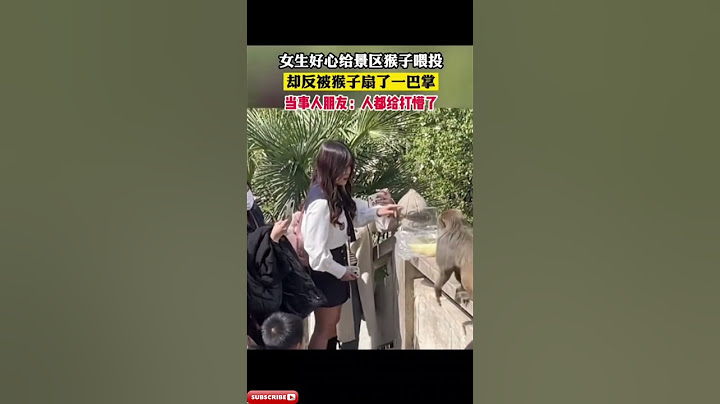女生好心給景區猴子投喂，卻反被猴子扇了一巴掌，“人都給打懵了”，你知道為什麼嗎？Poor girl gets a slap in the face after feeding the monkey