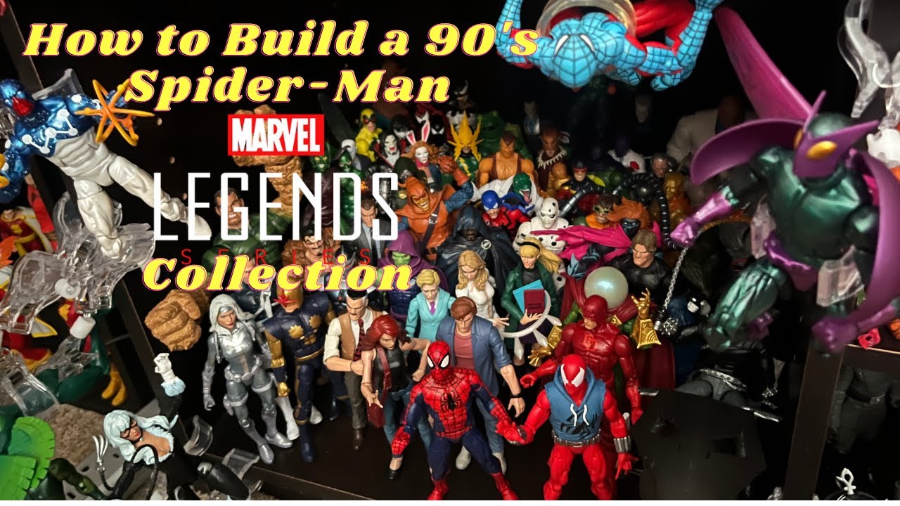 Step by Step Guild to Building a 90's Spider-Man Marvel Legends Hasbro Collection how to Spiderman