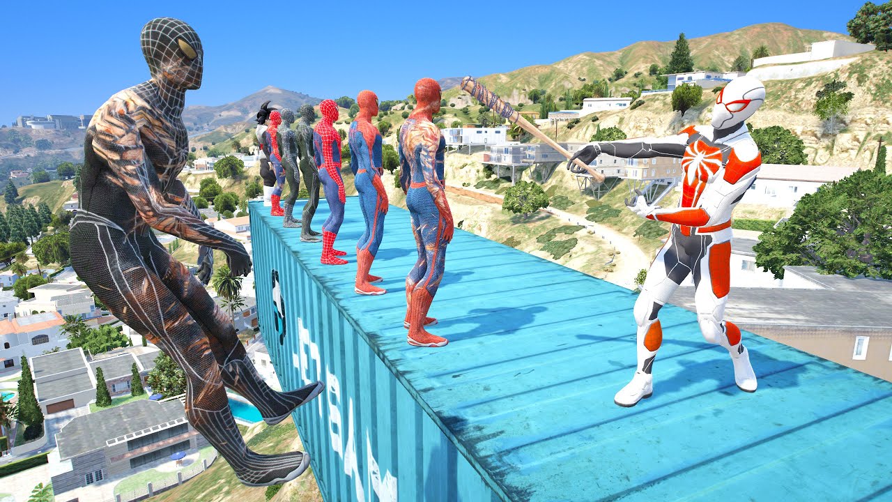 GTA 5: THAT WAS BRUTAL! SPIDER-MAN WITH A BASEBALL BAT vs  SUPERHEROES! (Euphoria Physics) Ep.13