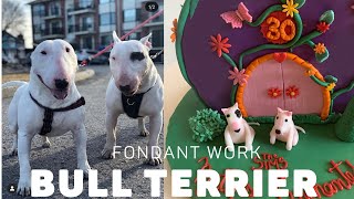 FONDANT WORK | MINI BULL TERRIER | TUTORIAL | COMO FAZER BULL TERRIER EM PASTA AMERICANA