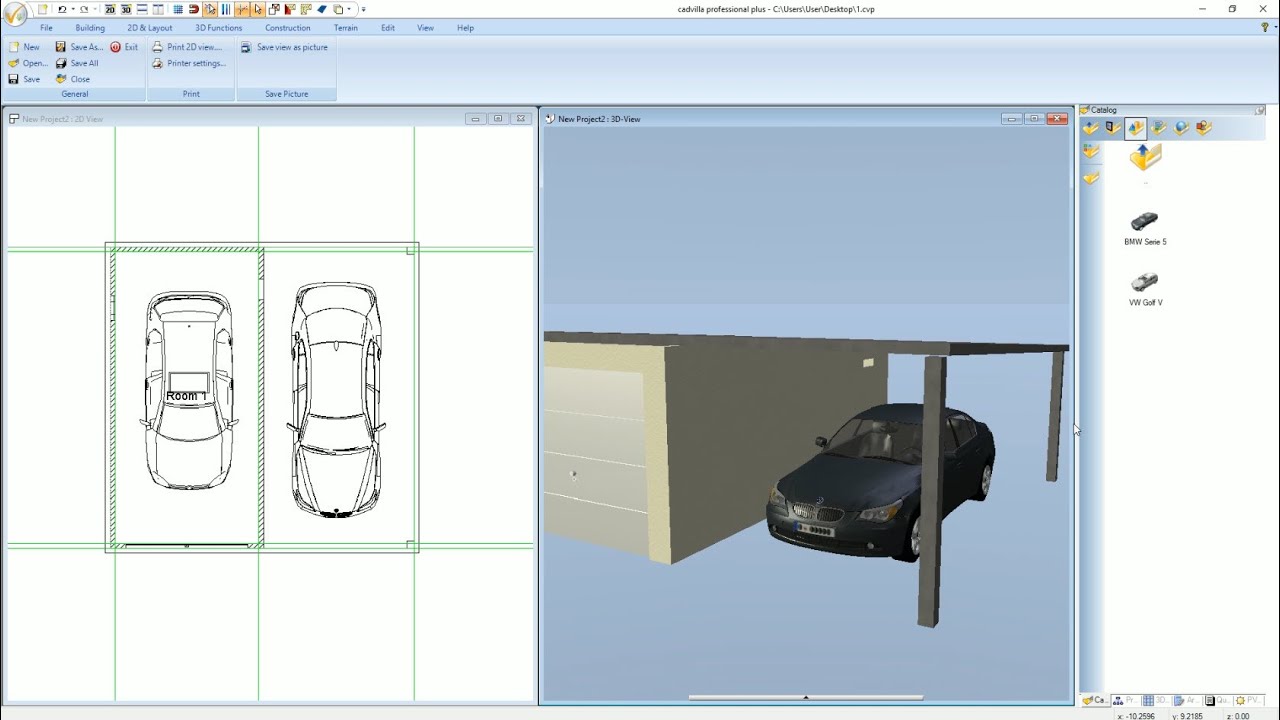 Cadvilla Support How To Create A Simple Garage With A Flat Pitched Roof Youtube