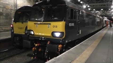 Caledonian Sleeper Class 92 at Edinburgh Waverley