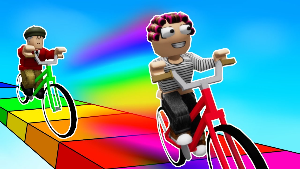 La Abuela Rita Hace Trampas en este Obby en Bicicleta en Roblox
