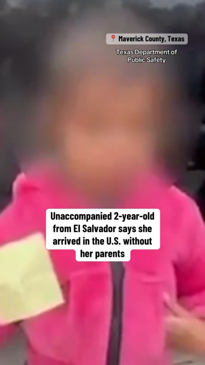 Unaccompanied 2-year-old from El Salvador says she arrived in U.S. without her parents #shorts