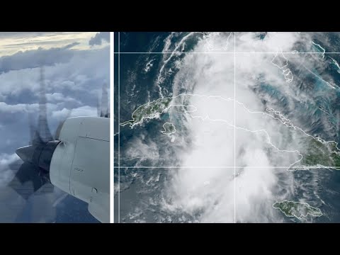 WATCH: Weather plane flies through Tropical Storm Elsa