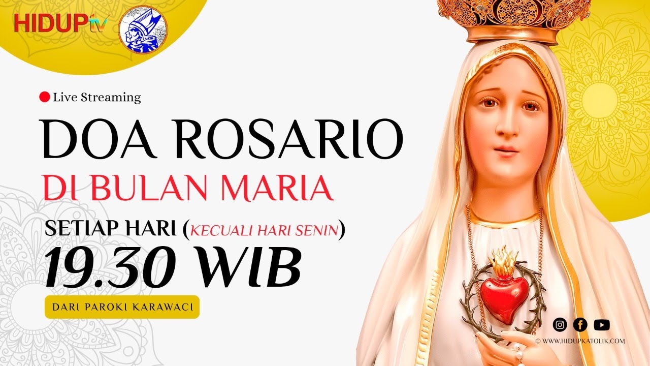 Doa Rosario Di Bulan Maria Jumat 7 Mei 2021 Youtube