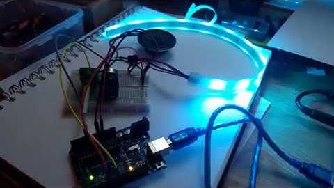 Tone visualisation - Arduino, 8-ohm speaker, Neopixel strip