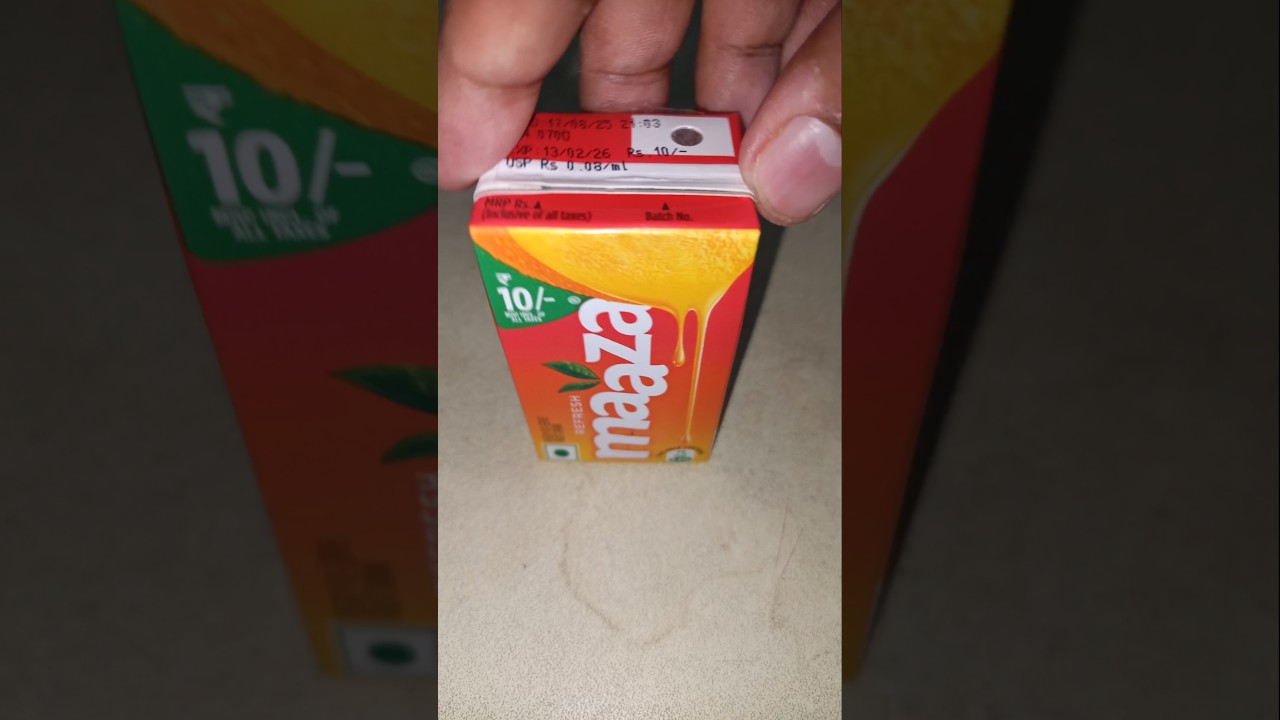 Maaza Mango Drink Small Tetra Pack!!!🧃😍🎧