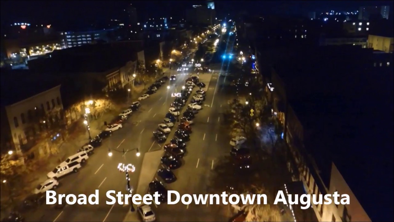 Night time on Broad in Downtown Augusta, GA YouTube
