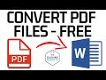 How to Convert a PDF to Word Doc Without Software - PDF Conversion Tutorial