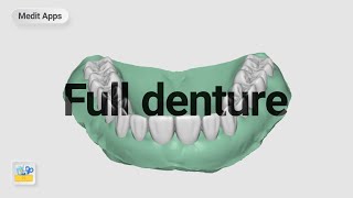 Designing a Teeth & Gum separated Full Denture with Medit Design App screenshot 2