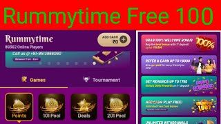 free 100 || New rummy application ~ Rummytime || earn 6000 per day || screenshot 5