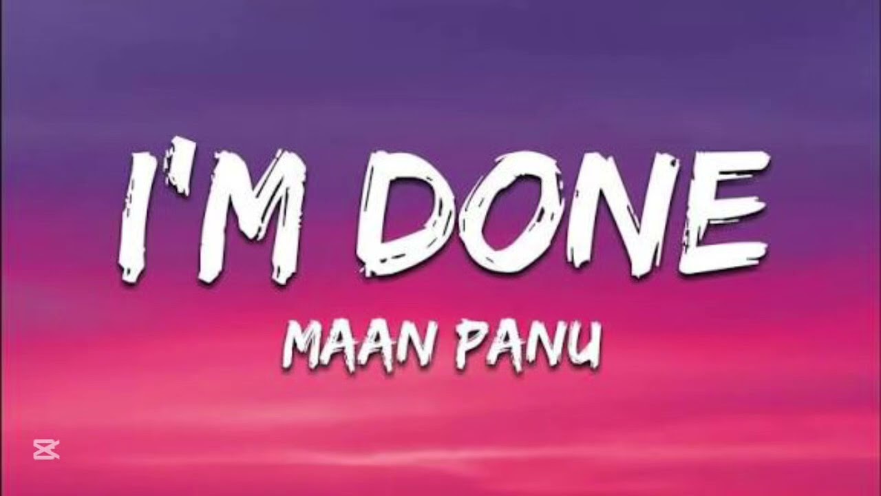 I'M DONE | MAAN PANU | VOCALS ONLY | WITHOUT MUSIC |
