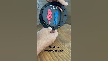 Restroom pass for another teacher #3dprinting #tinkercad #3dmodeling