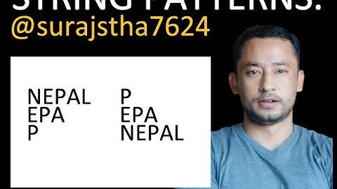 QBASIC program to display a pattern NEPAL, EPA, P
